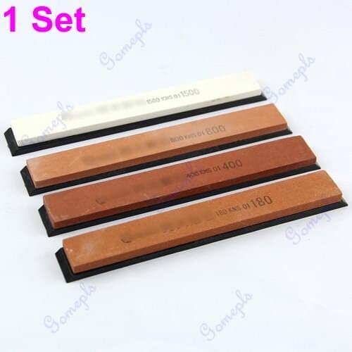 Drop Ship 4pcs/set Sharpener System Grindstone Whetstone Stone Grit 180# 400# 800# 1500