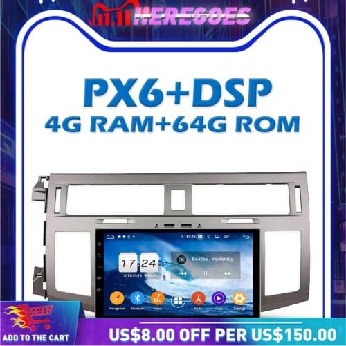 PX6 Car DVD Player DSP IPS Android 10.0 4GB + 64GB Wifi Bluetooth 4.2 RDS RADIO GPS Map For Toyota Avalon 2007 2008 2009 2010