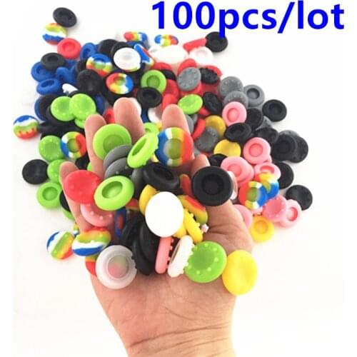 100pcs PS4 Silicone Cap Thumbstick Thumb Stick Guards Cover Case Skin Joystick Grip For PS4 Xbox one 360 Controller PS4 Pro Slim