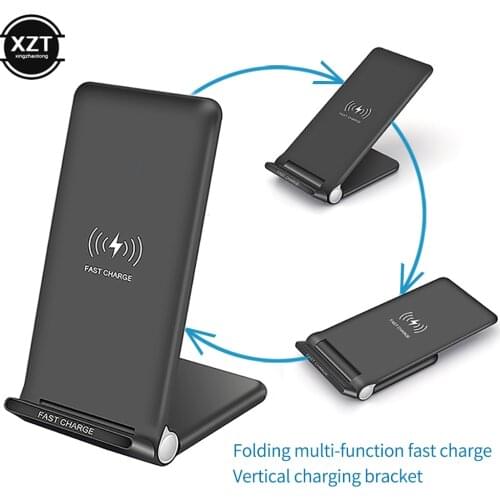 Fold Qi Wireless Charger Stand Holder Fast Charging 7.5W/10W/15W for iPhone 11 XR X XS 8 Samsung S10 S9 USB C Qucik Charge Pad