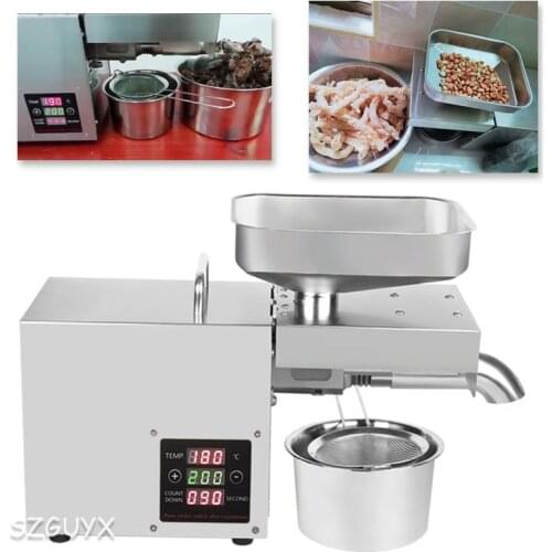 Stainless steel intelligent temperature regulating oil press/home oil press/commercial oil press/small household oil pres