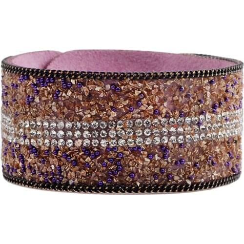 Hot Ssle Fashion 6 Colors women Wrap Bracelets Slake Leather Bracelets With Crystals Stone Couple Jewelry Pulseira feminina