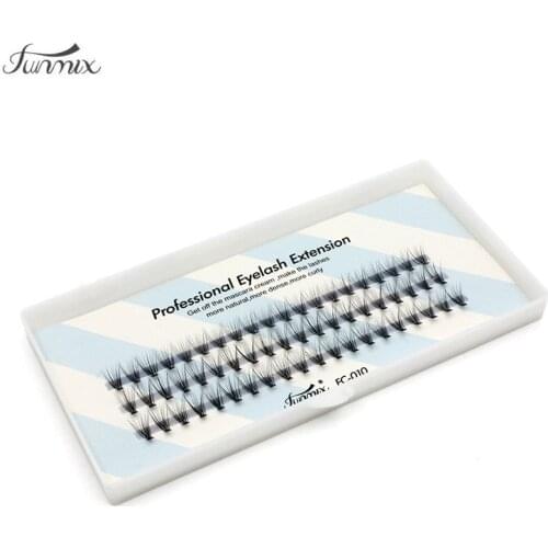10boxes eyelash set 60 PCS Individual 6/8/10/12mm Thick C Curl Fake False EyeLash Extensions Knot