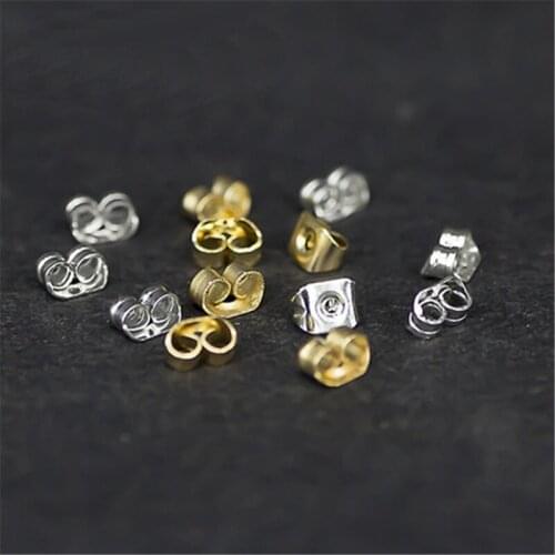 20 pcs Earrings Back Silver Color Gold Color Butterfly Earring Stopper Findings for DIY Jewelry Accessories