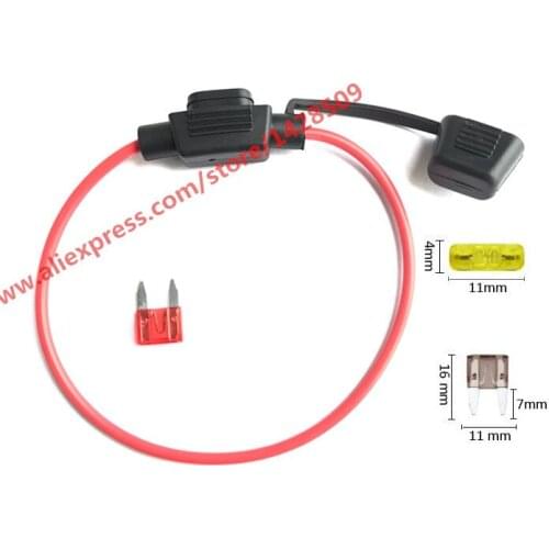 5 Pcs 16 AWG Small Size Car Fuse Holder Water-resistant Waterproof Automotive Fuse Holder With Cover Inline Blade Fuse Holder