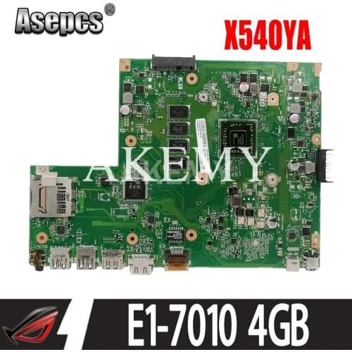 Akemy For Asus GM X540YA Laotop Mainboard X540Y X540YA D540Y R540Y Motherboard W/ E1-7010 CPU 4G RAM