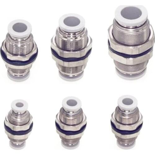 Accessories--One-Touch Fittings tube-tube type Bulkhead union PM10 PM12