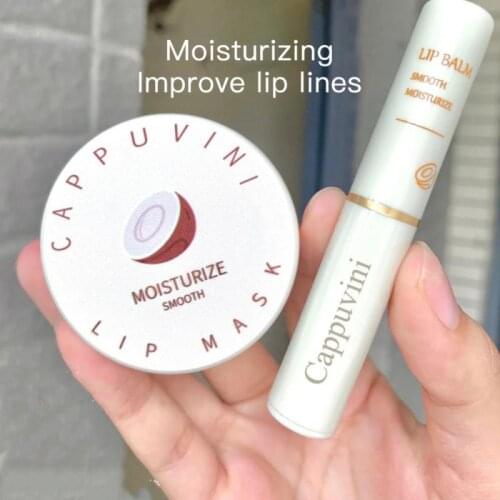 1PC Coconut Fruit Lip Balm Moisturizing Nourish Smooth Lips Temperature Lipstick Prevent Lip Wrinkles Long Lasting Makeup TSLM1