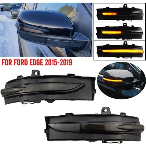 Side Rear View Mirror Indicator Blinker Lamp Accessories Car LED Dynamic Turn Signal Light For Ford Edge ST 2015-2019