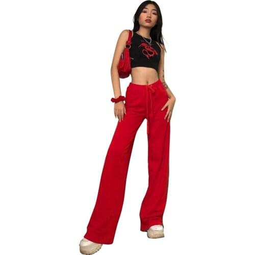Summer Fashion Fabric Fitness Winter Trousers Velvet Pants Solid Wide Leg High Waist Streetwear Women Vintage Chic