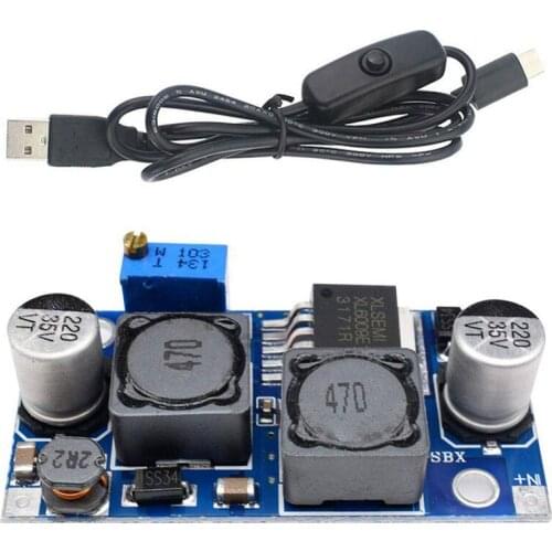 DC-DC Boost Buck Adjustable Step Up Down Converter XL6009 Solar Module with Power Adapter Cable