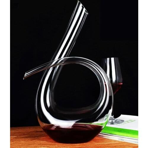 6-shape Large 1500ml Crystal High Grade Wine Bottle Gift Box Harp Swan Wine Bottle Creative Wine Separator