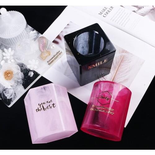 Pencil Holder Silicone Mold Pen Holder DIY Round Flower Heart Storage Mold Epoxy Resin Art Supplies Silicone Mold Resin