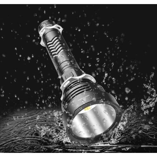 XHP90 LED Flashlight Strong Bright Waterproof Torch Lights USB Charging Long-range Flashlight Multi-function Portable Lighting