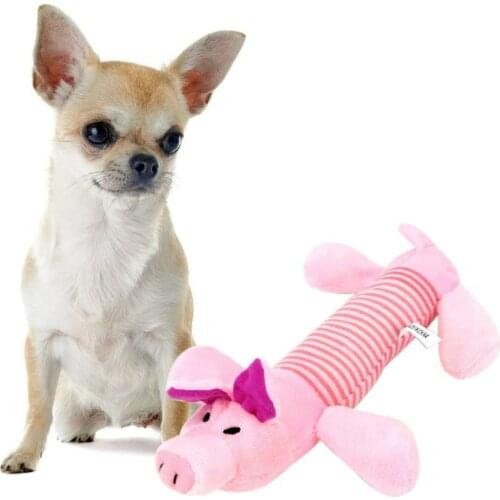 Cat Toys Funny Plush Toys Dog Cat Fleece Toys Durability Squeak Chew Sound Dolls Elephant Duck Pig Fit for All Pets Accessories