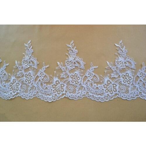 Lace trim scallop lace boarder Ivory Bridal Dresses Lace Boarder Trim DIY Veil Trim 10 Yards