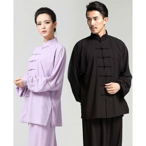 Linen cotton long sleeved martial arts clothes and tai chi clothing new