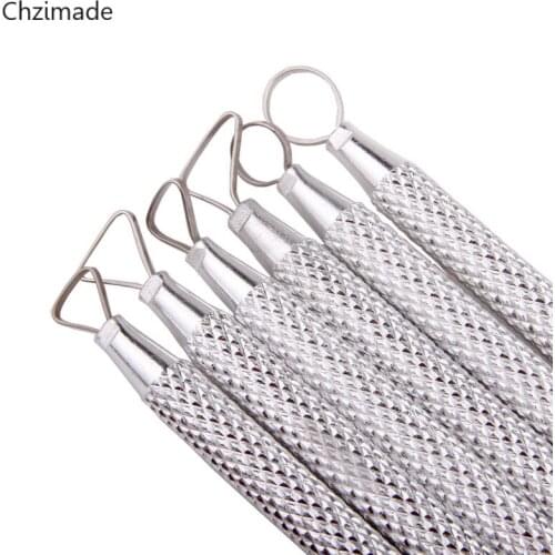 Lychee Life 6Pcs/set Aluminum Alloy Pottery Clay Tools Wax Modeling Craft Shaper Sculpture Paint Ceramic Carving Tools
