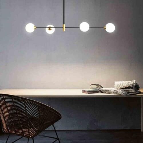 Nordic Dinning Room Chandelier Lighting Modern Glass Ball Chandelier Lamp For Kitchen/Dinning Room Vintage Haing Light Fixture