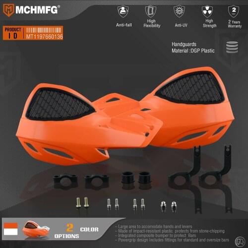 Mchmotors KT handguards for motorcycle fit for 7/8" 22mm Handlebar 1-1/8 28mm Fat Bar CR XR YZ WR EX TTR CRF WRF EXC DRZ