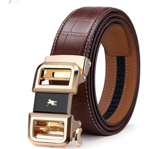 Williampolo Men‘s Belt Famous Brand Belt Men Top Quality Genuine Luxury Leather Belts for Men Strap Male Metal Automatic Buckle
