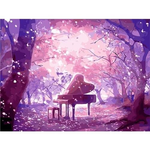 Landscape Fantasy Cartoon DIY Cross Stitch 11CT Embroidery Kits Needlework Craft Set Printed Canvas Cotton Thread Design