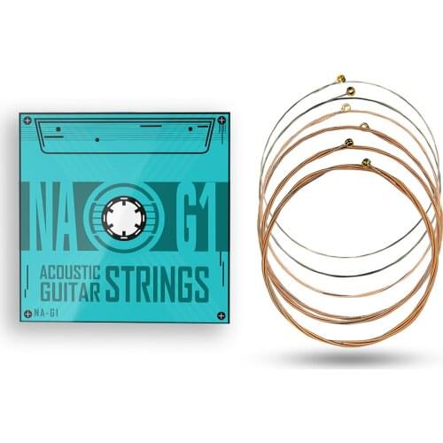 6-Piece Acoustic Guitar Strings Set with Hexagonal Steel Core Phosphor Bronze Wire Winding Harder Tension guitar accessories