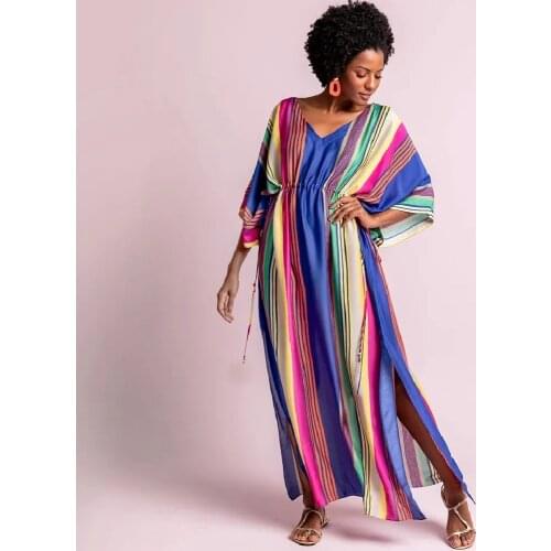 Beach Dress Kaftan Pareo Sarongs Sexy Cover-Up Bikini Swimwear Tunic Swimsuit Bathing Suit Cover Ups Robe De Plage #Q1033