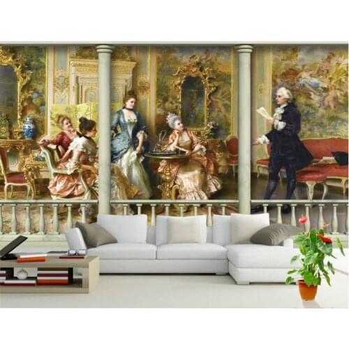 Custom 3d mural wallpaper Custom photo wallpaper Large 3D Stereo romantic marble pillar Home Decoration