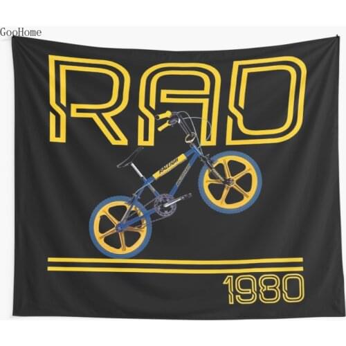 Retro 80s BMX Bike Wall Tapestry Cover Beach Towel Throw Blanket Picnic Yoga Mat Home Decoration