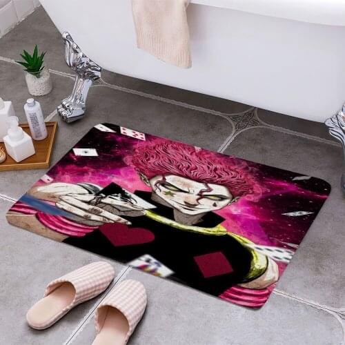 Hisoka Cheaper Anti-slip Modern Area Rugs Living Room Balcony Bathroom Printed Carpet Doormat Hallway Bath Mat