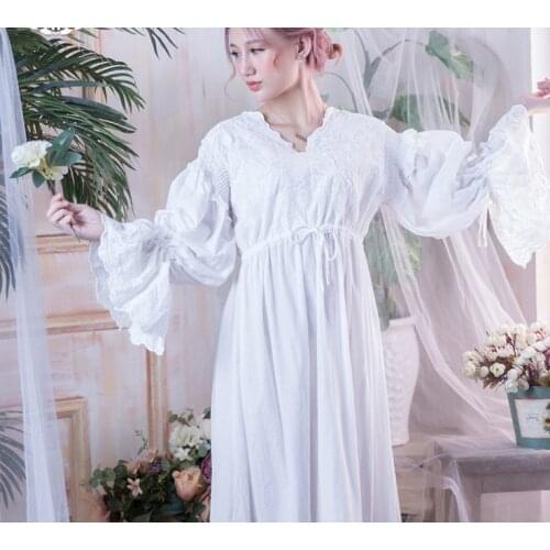Nnightgowns Sleepwear Women Vintage Style Home dress