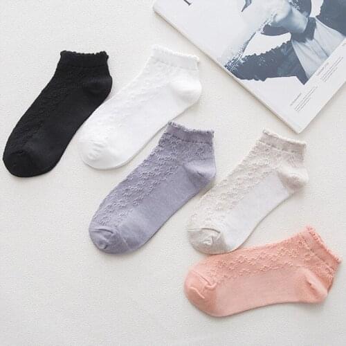Fashion Cute Women Lace Ankle Short Socks Summer Sport Low Cut Mesh Thin Breathable Underwear Kawaii Girl Student Short Socks