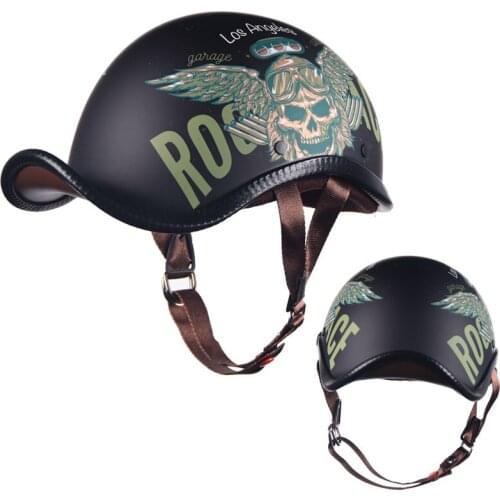 New Retro scoop helmet For Harley melon duck tail helmet vibrato safety officer the same gang helmet motorcycle half helmet