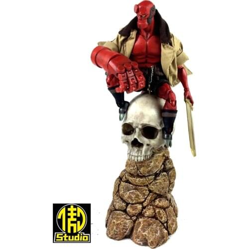 Hellboy mezco hellboy skull scene platform Base model No Fugure Only Base Figure Accessory