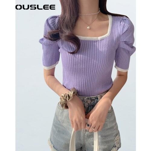 OUSLEE Women's Knitted T-shirts