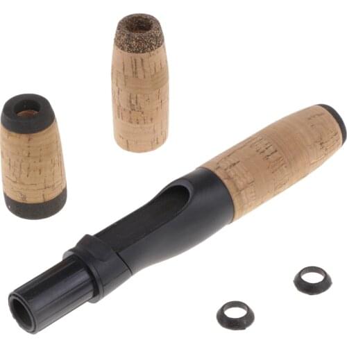 Portable Fishing Reel Seat Baitcast Spinning Rod Handle Cork Grip for DIY Fishing Rod Building Repair Tackle