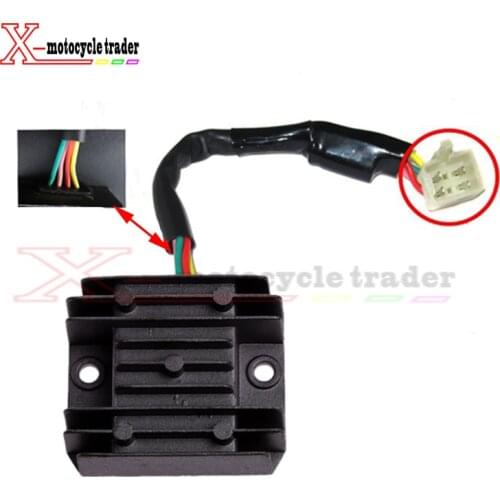 4 Wires Voltage Regulator Rectifier Motorcycle Boat Motor Mercury ATV 12V GY6 50 150cc Scooter Moped JCL NST TAOTAO Drop