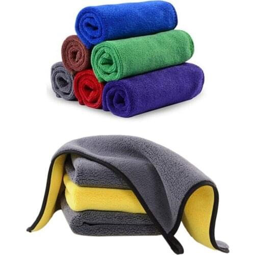 12X Microfibre Cleaning Cloth 40X40cm Dish Car Gym Towel Glass & 4 Pack Premium Ultra Thick Plush Microfiber Towel