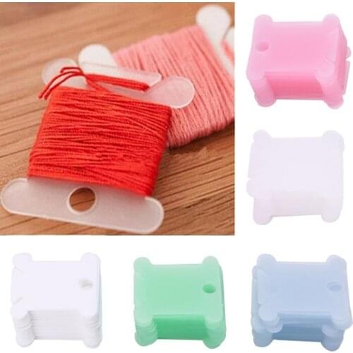 20Pcs Embroidery Floss Thread Bobbin Cross Stitch Storage Holder Plastic Spool
