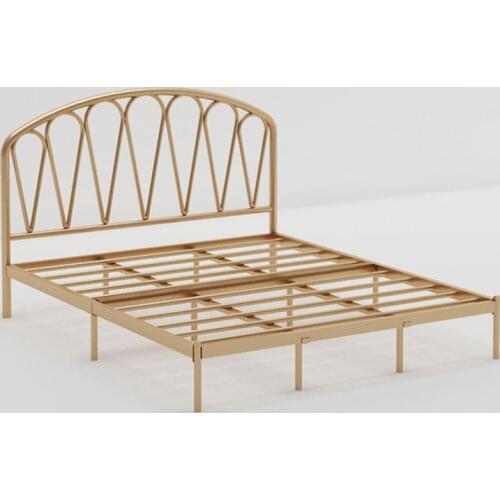 Nordic Modern Iron Bed Frame 120/135/150/180×200CM Double Single Living Room Simple Twin Bed Frame For Adults Iron Bed Frame