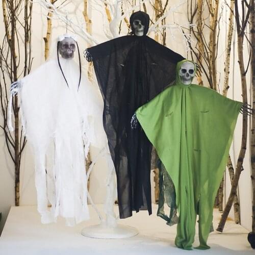 Horror ghost pendant Halloween Hanging ghost Cloth Halloween Party Ghost Skull hanging for Home Outdoor Halloween Decoration