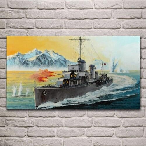 Reich Kriegsmarine Navy Germany destroyers of Mirovaya war living room decoration home art decor wood frame fabric poster MD710