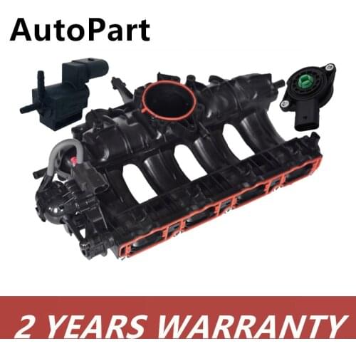 Intake Manifold Solenoid Valve&Sensor Set For VW GTI Jetta Passat Beetle For Audi A3 A4 A5 Q3 06J133201BD 07L907386A 037906283C