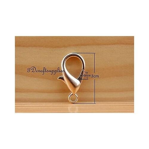 Lobster Clasps Clips Claw purse hooks Swivel snap hook golden 16 pcs CK49