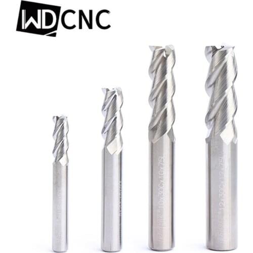 2 or 3 flutes PTHK HRC55 1mm 2mm 3mm 4mm 5mm 6mm 8mm 10mm 12mm CNC machine milling cutter for Aluminium