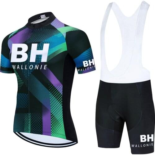 2021 TEAM BH Short Sleeve Cycling Jersey 20D Pad Pants Suit Mens Summer MTB BICYCLING Shirts Maillot Culotte Wear