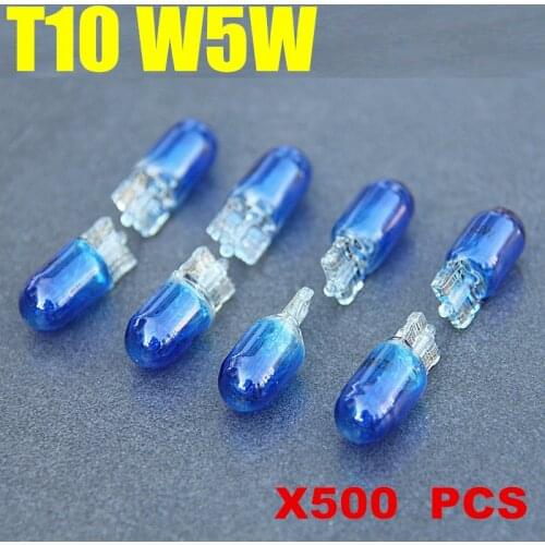 Dianshi 500 pcs T10 Halogen W5W 194/501 Cool White 5W bulb