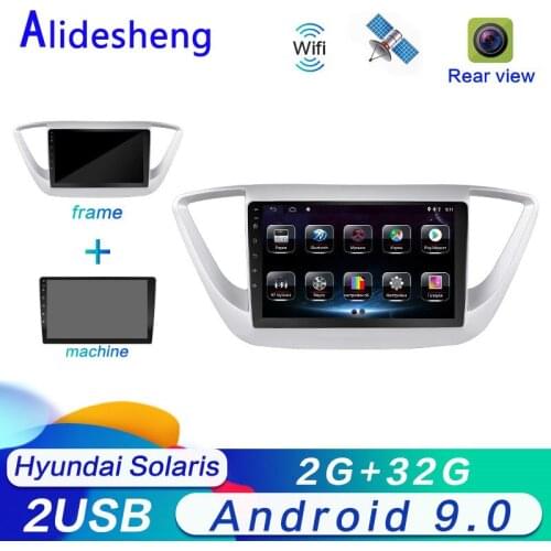 2.5D Android 8.1 Car Head Unit Audio DVD GPS Navigation For Hyundai Solaris Verna 2017 2018 Car Radio Multimedia Player 2G RAM