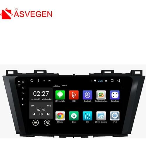 Asvegen 9 inch Android 7.1 Quad Core Car Radio Vedio GPS Navigation Headunit WIFI 4G Media DVD Player For For Mazda 5 2014